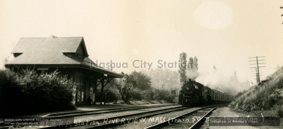 Postcard: Boston & Maine Railroad Station, Riverview, Massachusetts